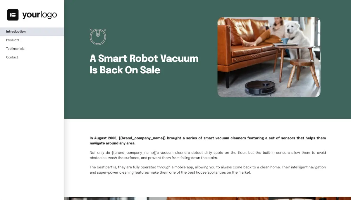 Product Brochure Template - Pre-built layout