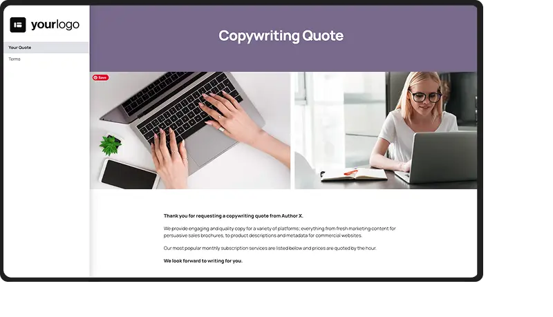 Template for Quotation, Ready for Editing.