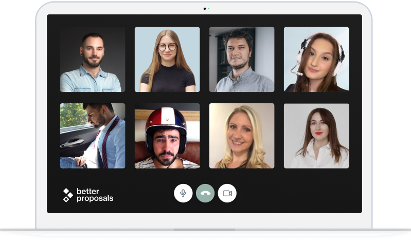Zoom call with company employees
