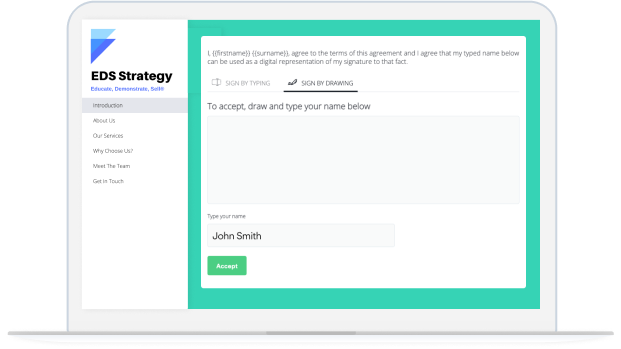 EDS Strategy - document eSignature in Better Proposals