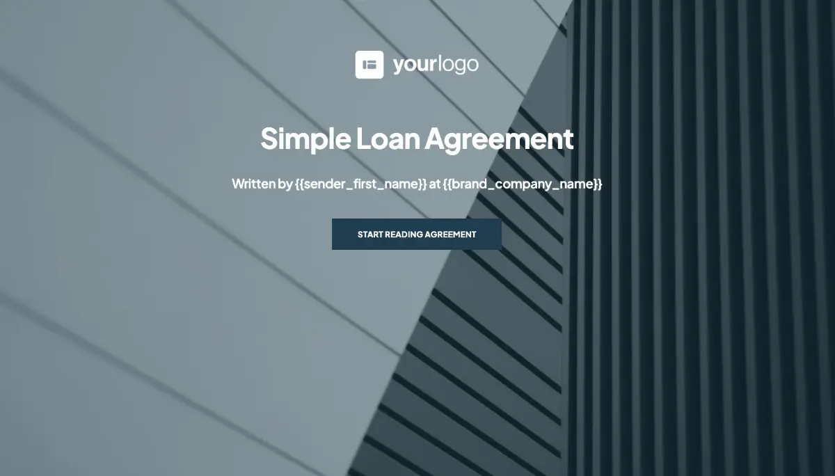 Simple Loan Agreement Template