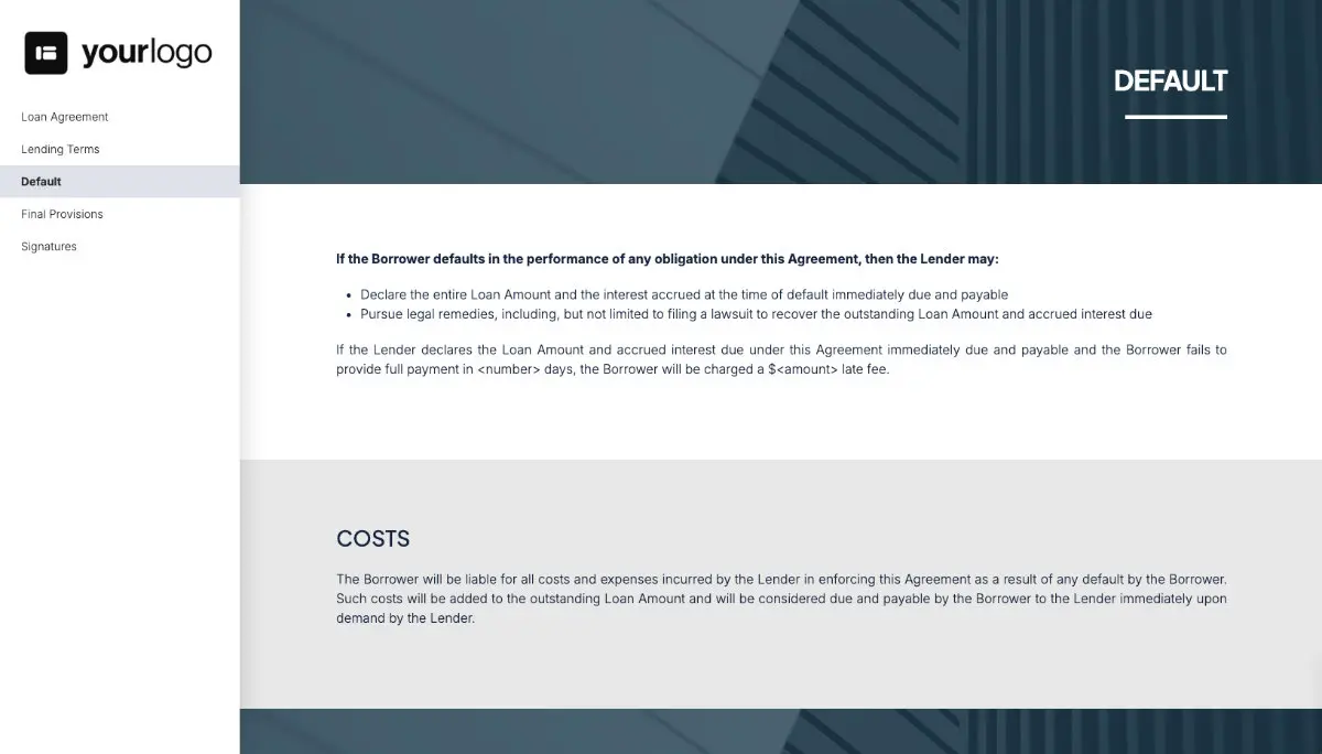 Simple Loan Agreement Template Slide 4