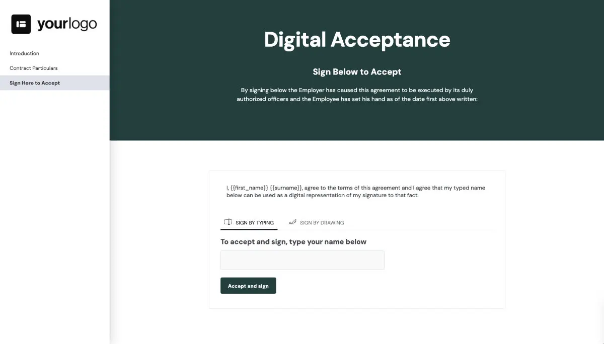 Employment Contract Template (US) - Legally Binding Digital Signatures