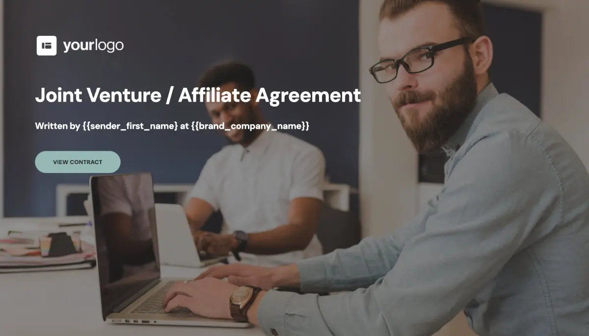 Joint Venture Agreement Template (US) - Visually Stunning Cover