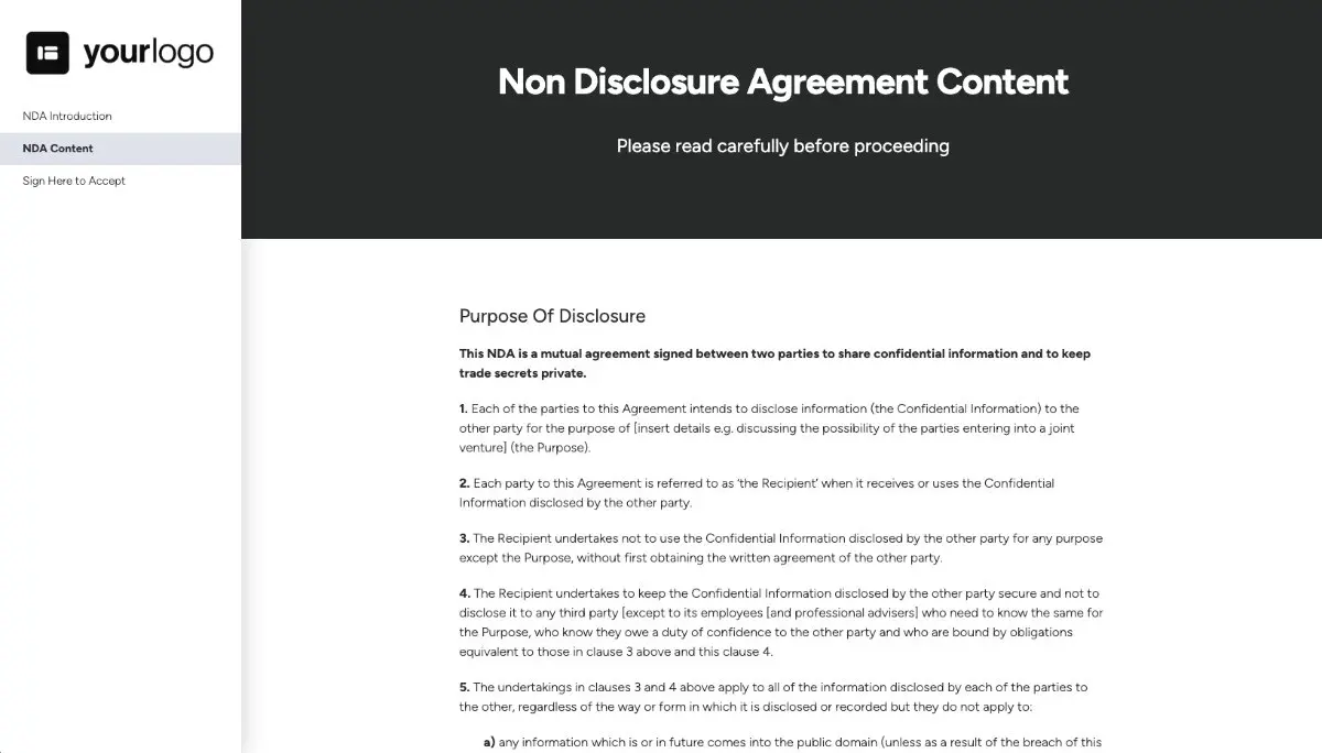 Non Disclosure Agreement Template (UK) Slide 3