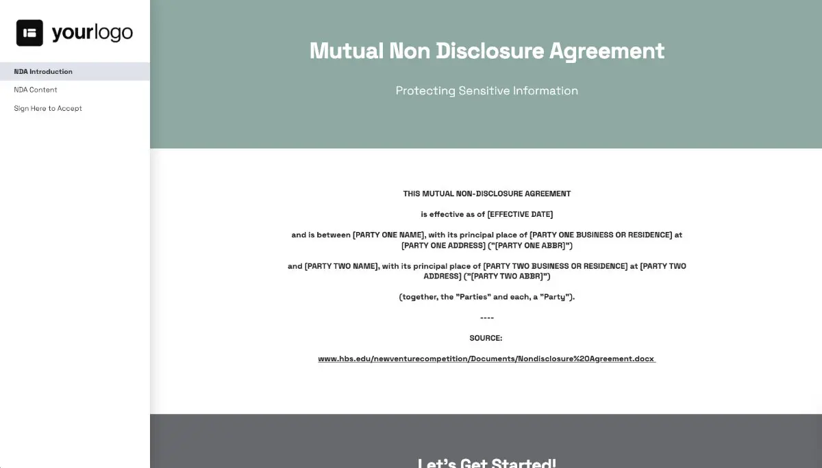 Non Disclosure Agreement Template (US) Slide 2