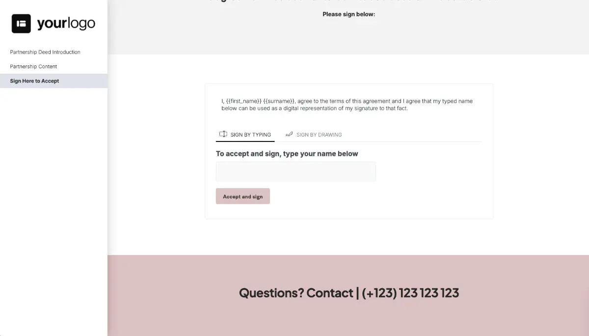 Partnership Contract Template (US) - Legally Binding Digital Signatures