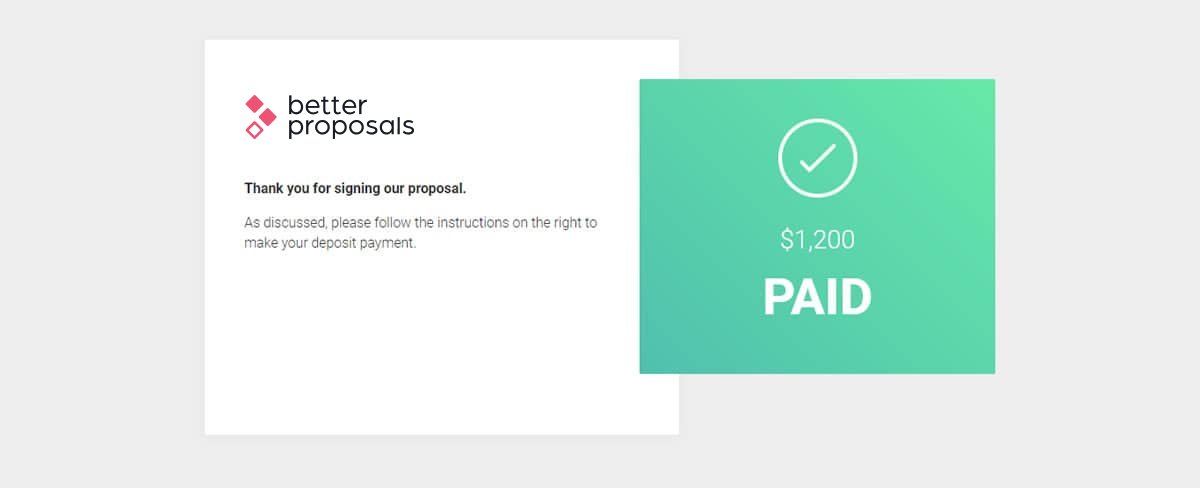 Stripe payment made on Better Proposals
