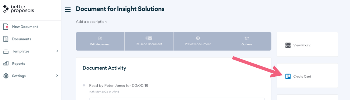 Connect trello to Better Proposals - Step1