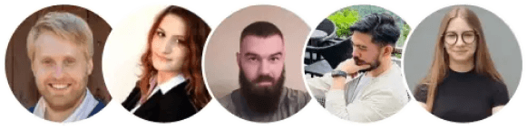 Rob, Karla, Filip, Kevin, and Patricija from support