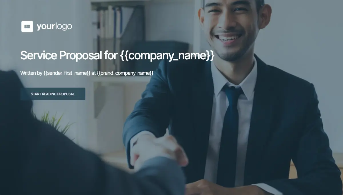 General Service Proposal Template - Deep Blue