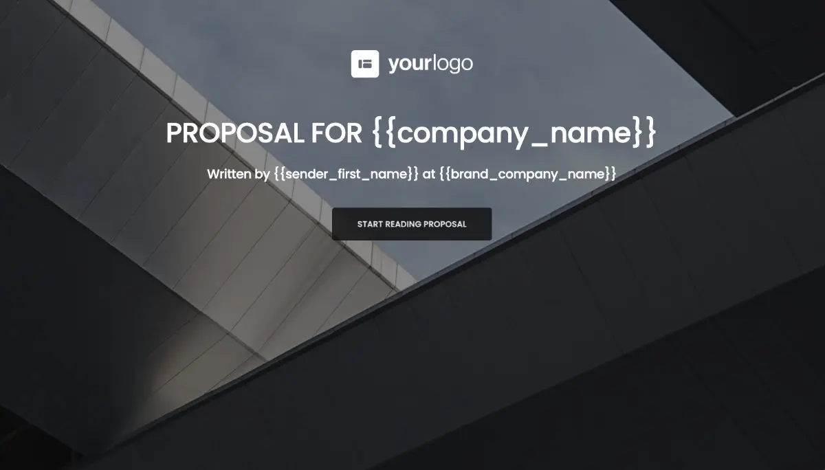 General Product Proposal Template - Black