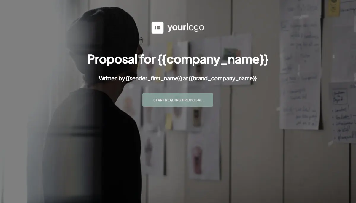 General Product Proposal Template - Sage - Beautiful cover