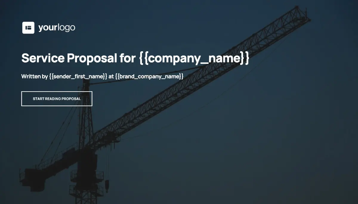 General Service Proposal Template - Dark Gray