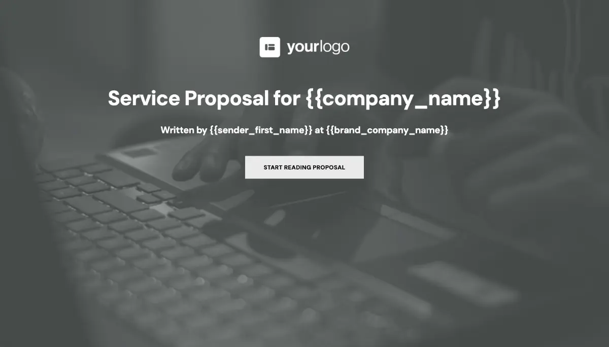 General Service Proposal Template - Gray