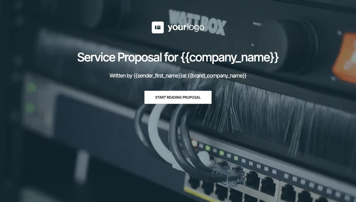 General Service Proposal Template - Very Dark Blue - Stunning cover