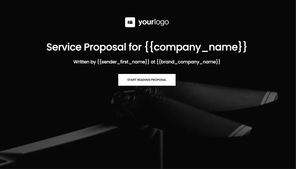 General Service Proposal Template - Black and White