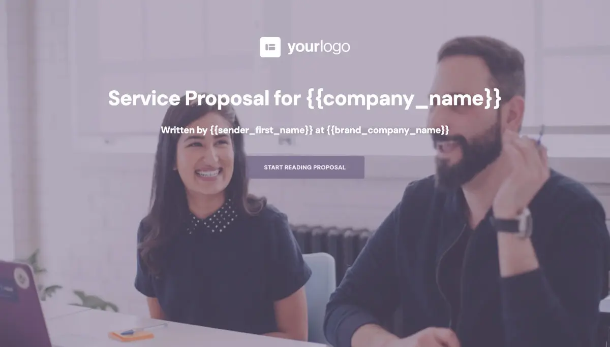 General Service Proposal Template - Medium Purple - Stunning cover