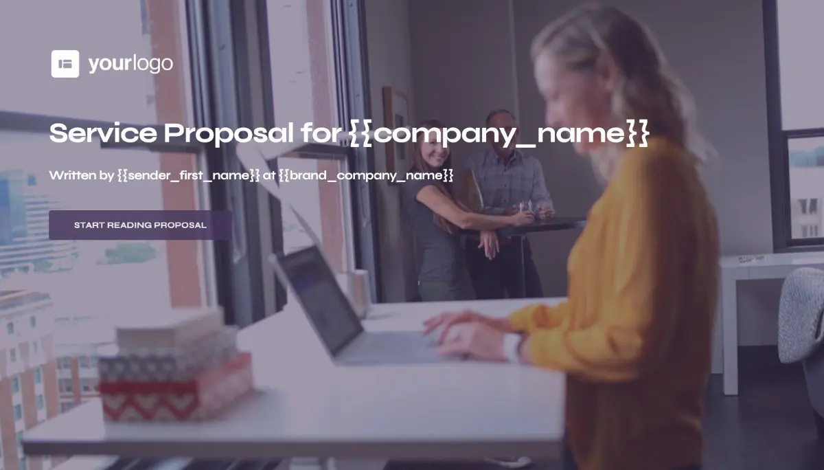 General Service Proposal Template - Dark Purple
