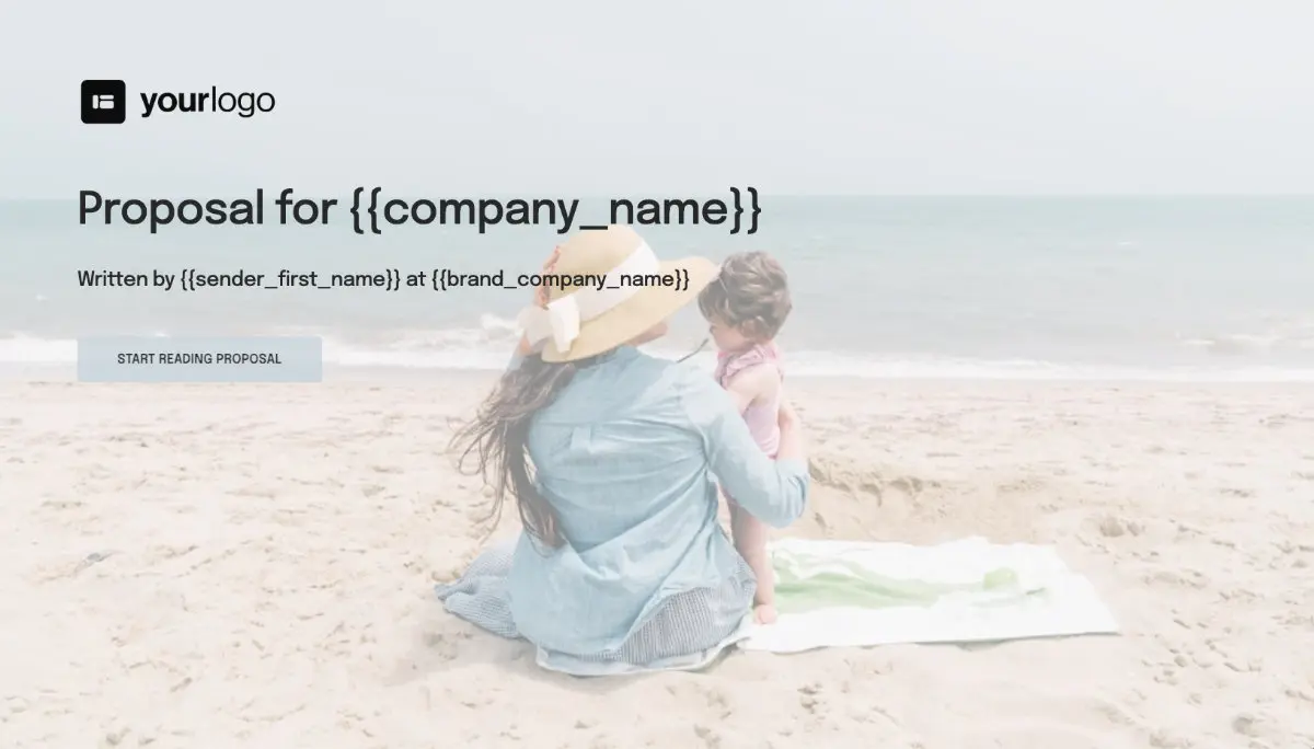 General Product Proposal Template - Light Blue - Beautiful cover