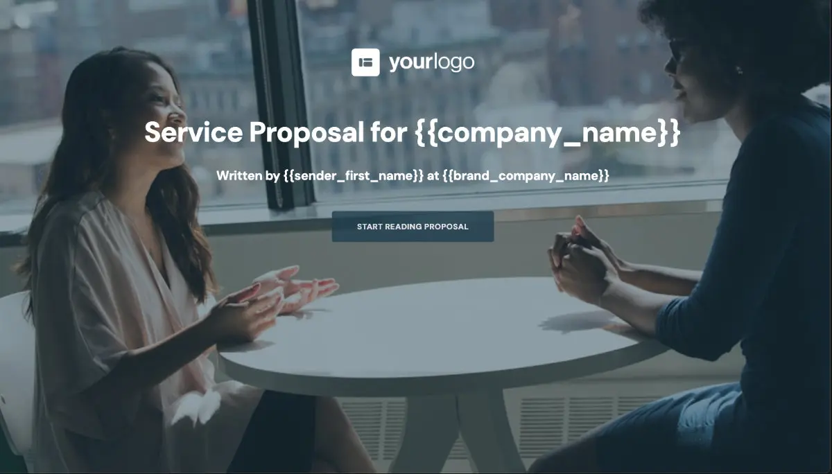 General Service Proposal Template - Dark Blue - Stunning cover