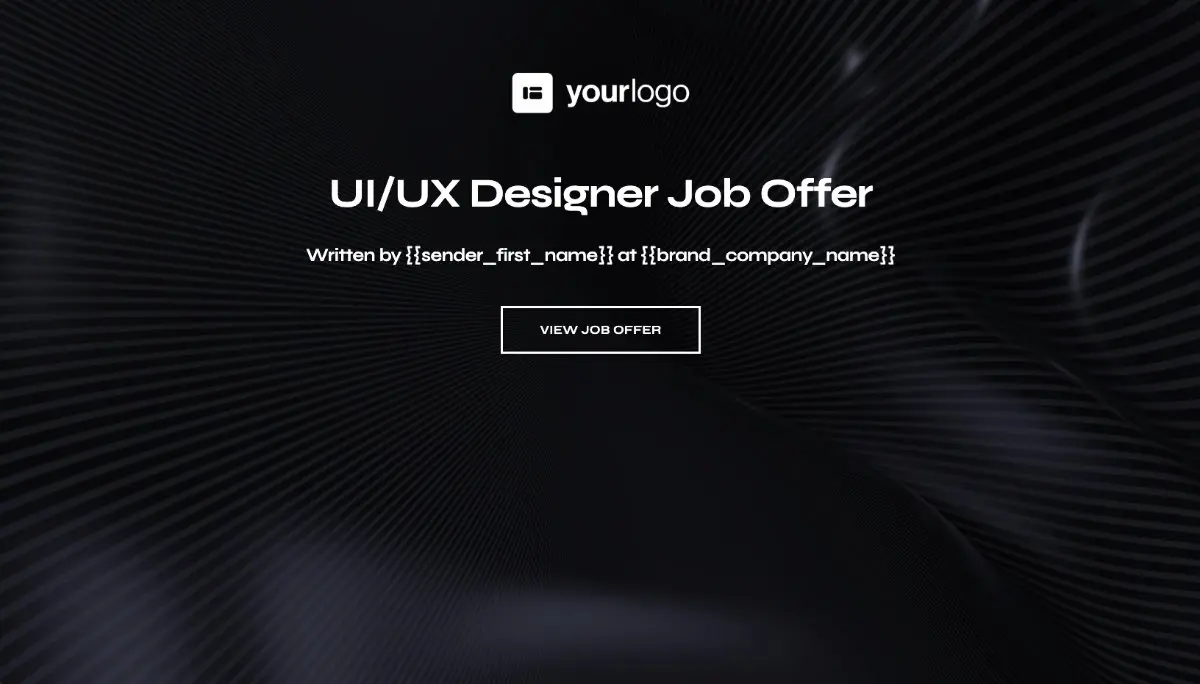 UI/UX Designer Job Offer Template - Beautiful Cover