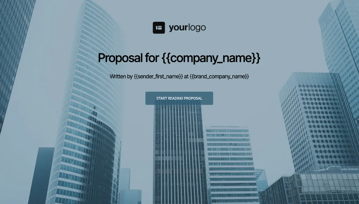 General Product Proposal Template - Medium Blue - Beautiful cover