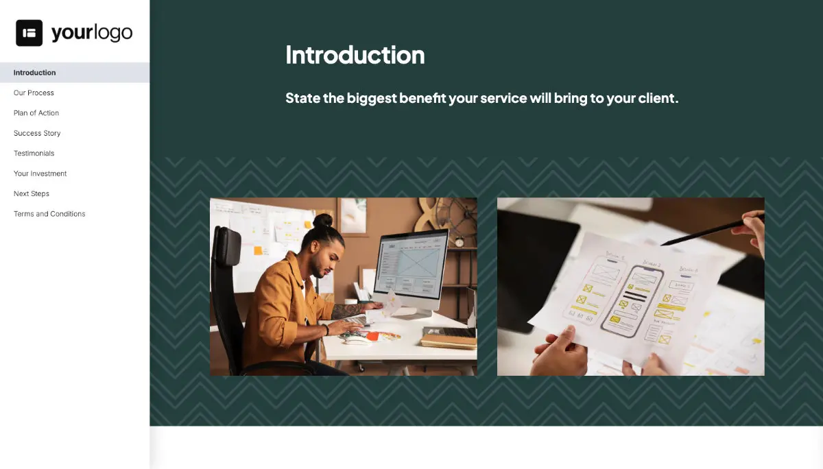 General Service Proposal Template - Green Slide 2
