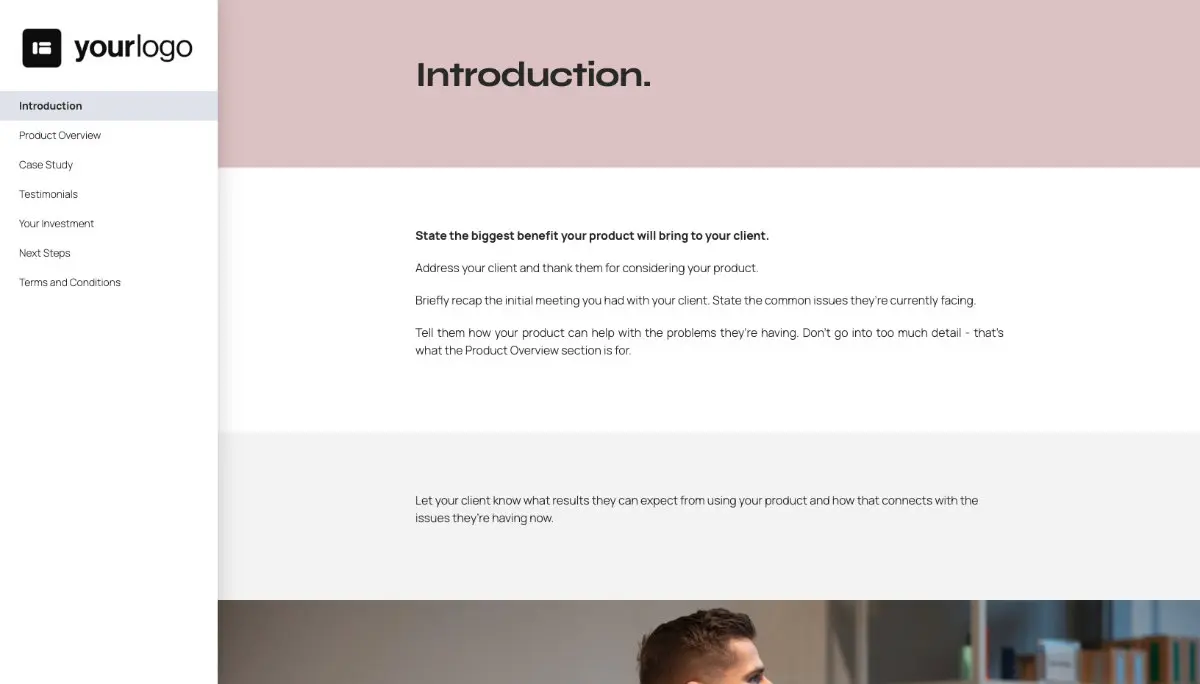 General Product Proposal Template - Pink Slide 2