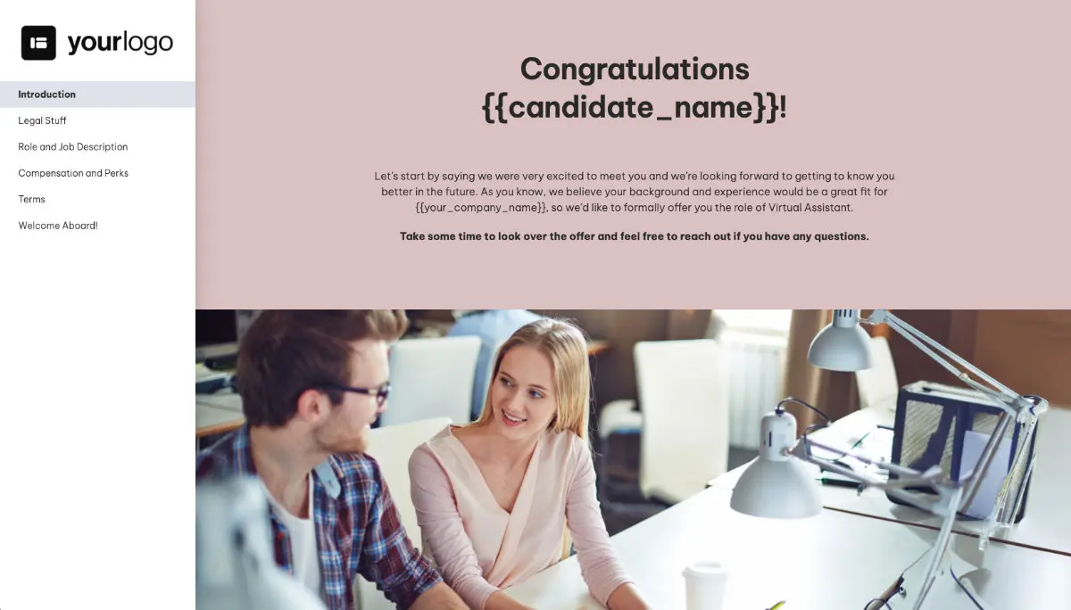 Virtual Assistant Job Offer Template - Pre-Written Introduction