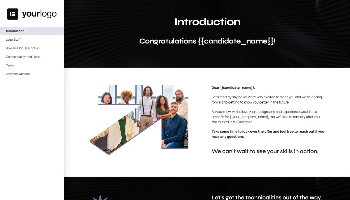 UI/UX Designer Job Offer Template - Pre-Written Introduction