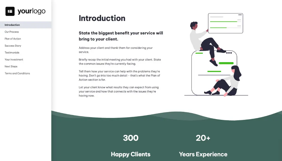 General Service Proposal Template - Moss Green Slide 2