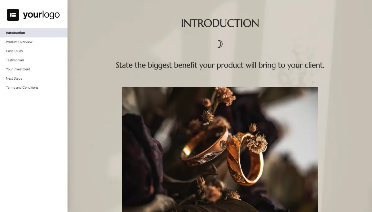 General Product Proposal Template - Cream Slide 2