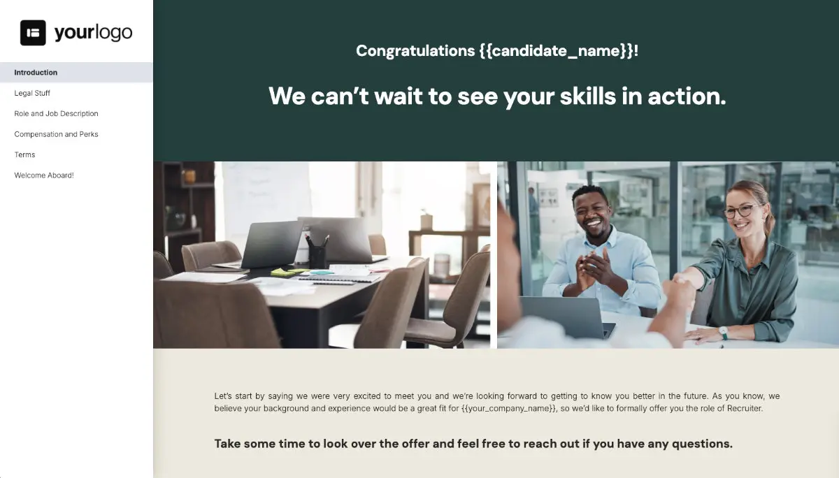 Recruiter Job Offer Template Slide 2