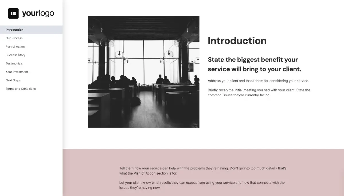 General Service Proposal Template - Pink Slide 2