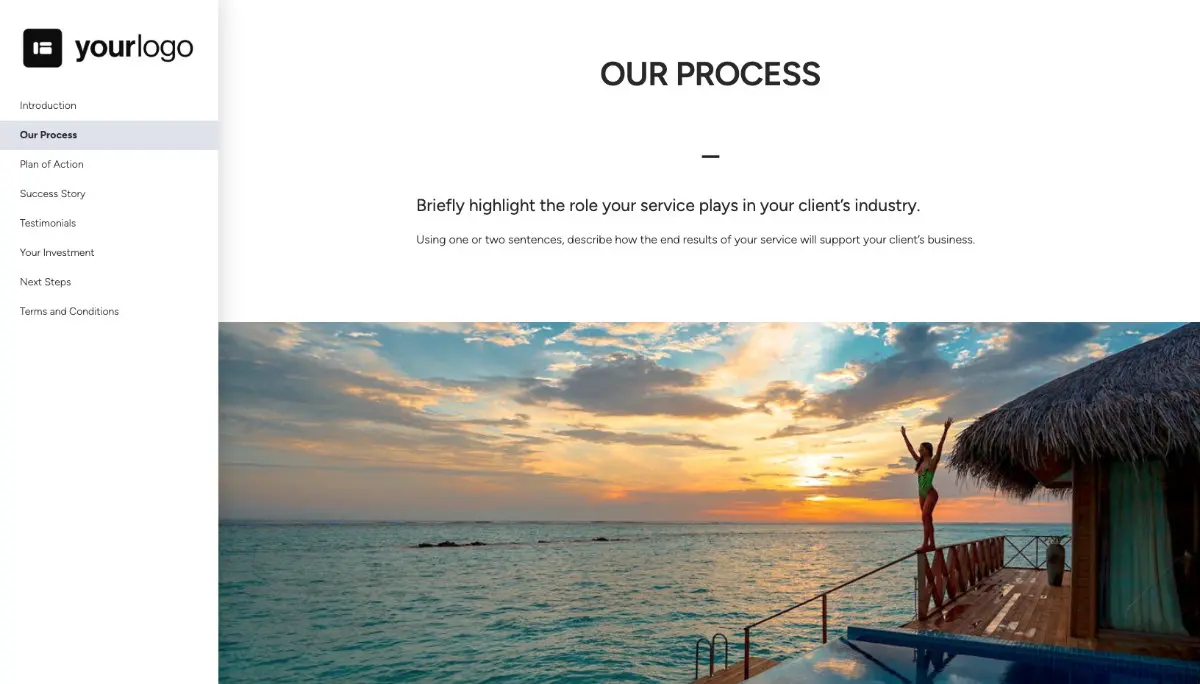 General Service Proposal Template - Light Blue Slide 3
