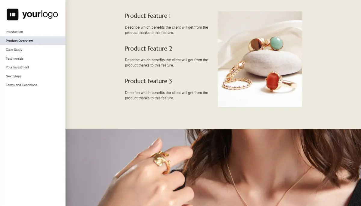 General Product Proposal Template - Cream Slide 3