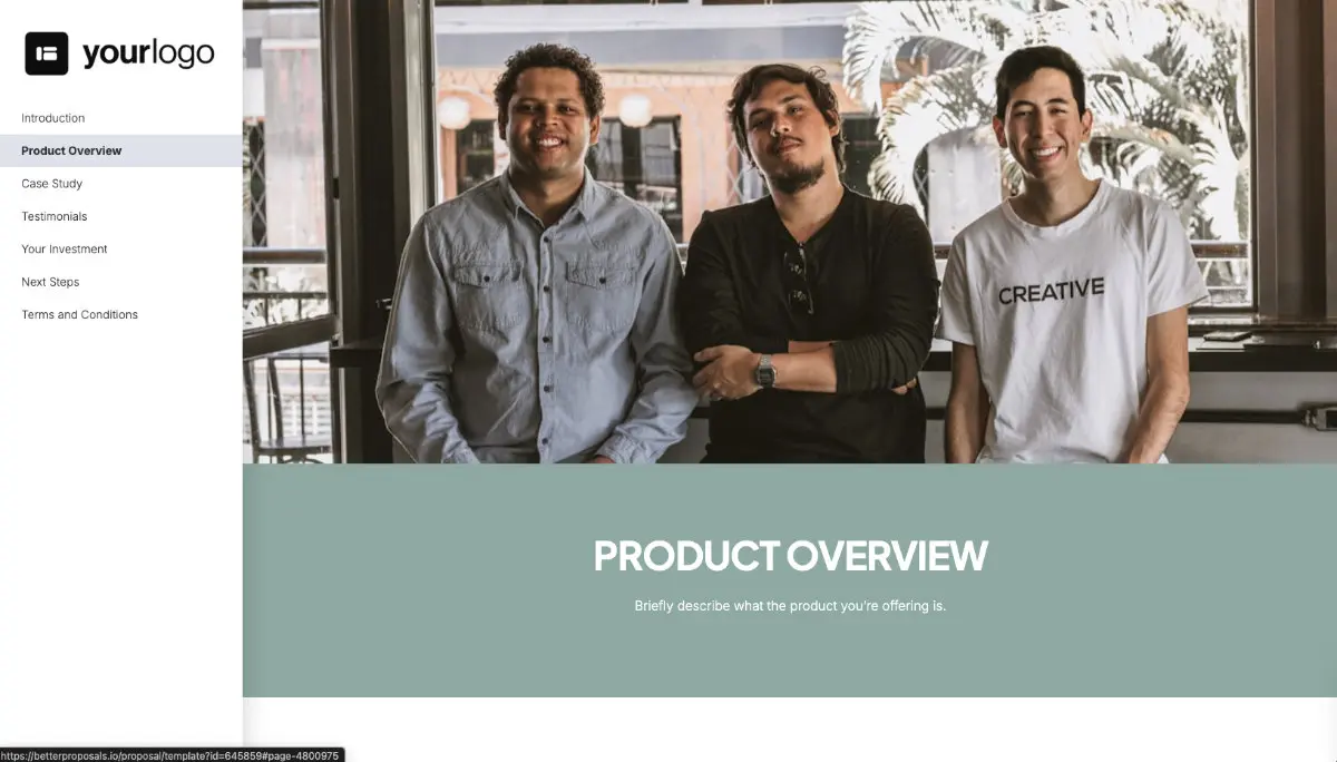 General Product Proposal Template - Sage - Product overview