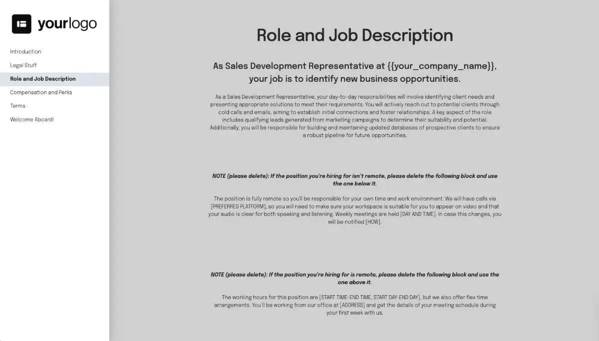 Sales Development Representative Job Offer Template Slide 4