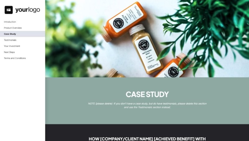 General Product Proposal Template - Sage - A case study