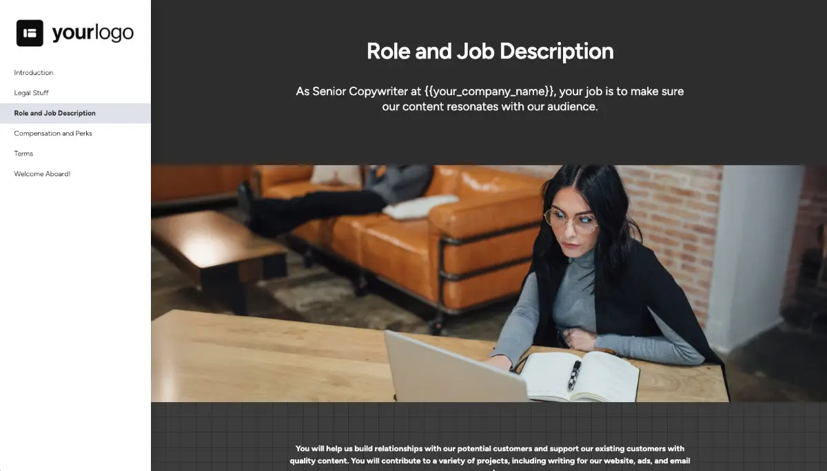 Senior Copywriter Job Offer Template Slide 4