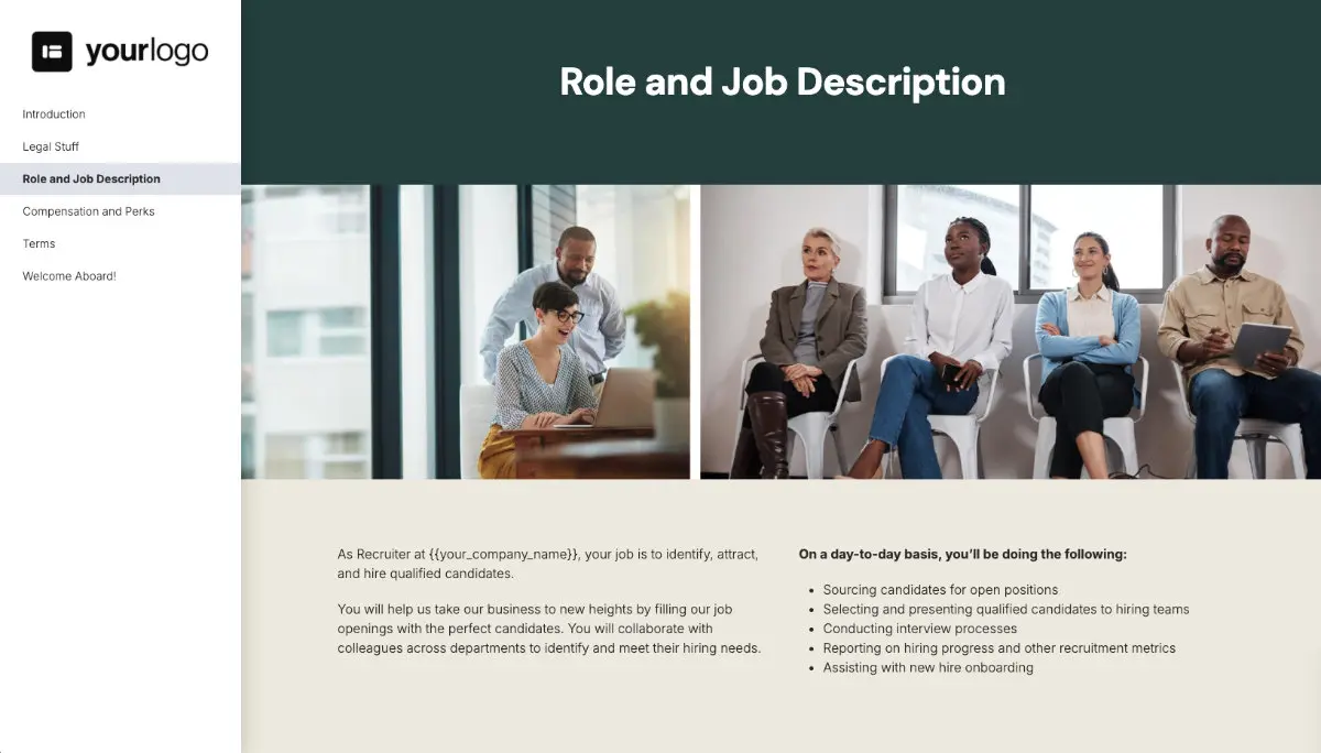 Recruiter Job Offer Template - Pre-Written Job Description