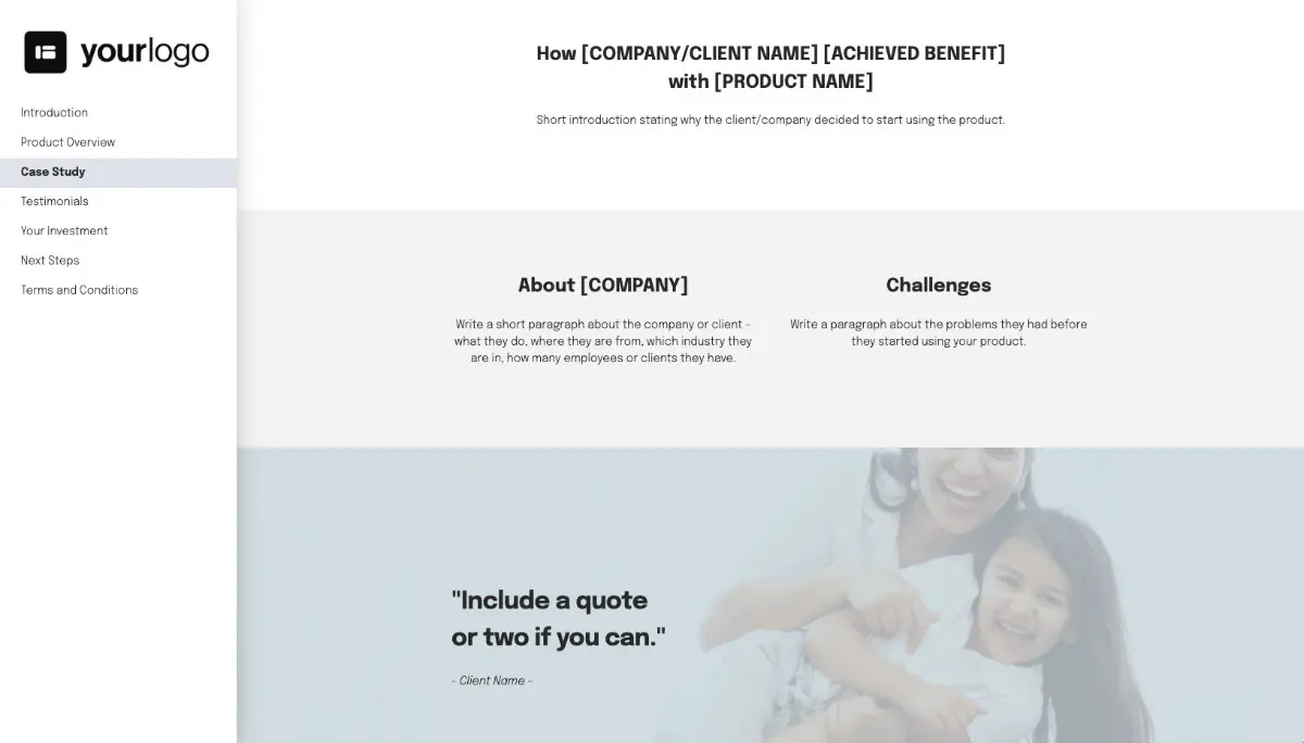 General Product Proposal Template - Light Blue Slide 4