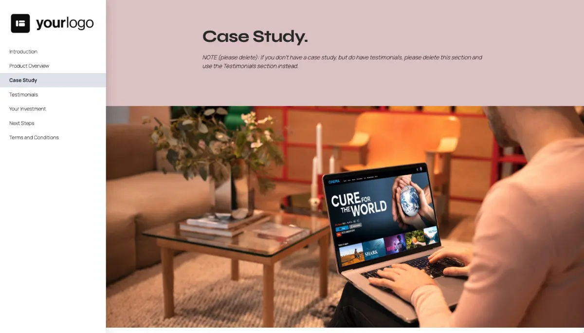 General Product Proposal Template - Pink Slide 4