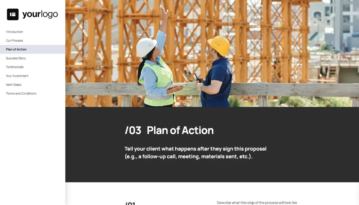 General Service Proposal Template - Dark Gray - Presenting your plan of action