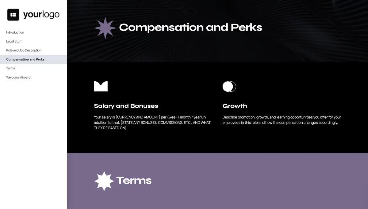 UI/UX Designer Job Offer Template - Compensation and Perks