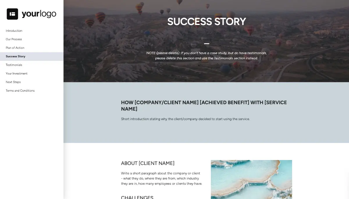 General Service Proposal Template - Light Blue - Social proof