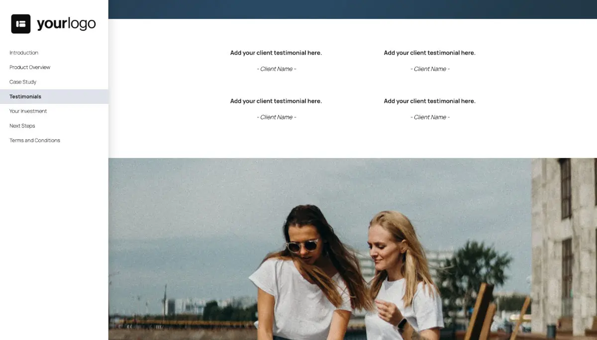 General Product Proposal Template - Deep Blue Slide 5