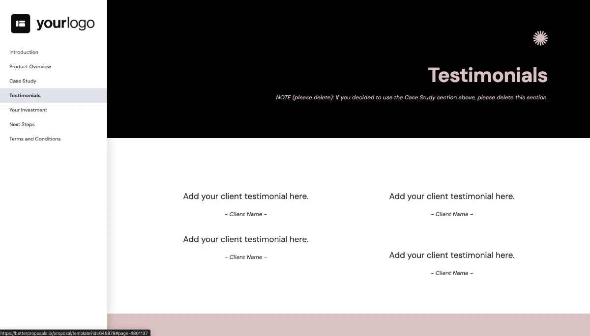 General Product Proposal Template - Black Pink Slide 5