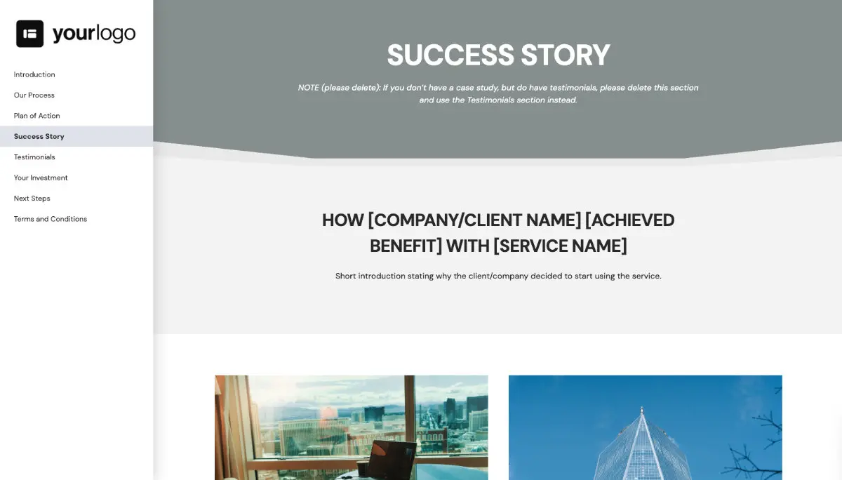 General Service Proposal Template - Gray - Social proof